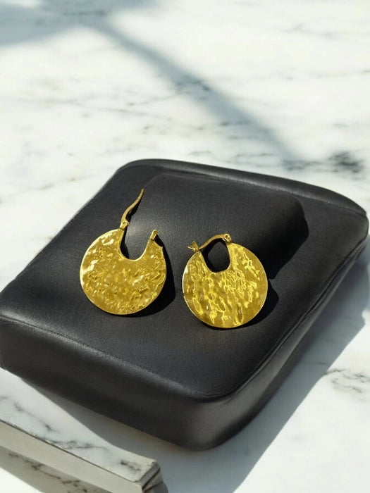 greek-coin-bold-brass-earrings