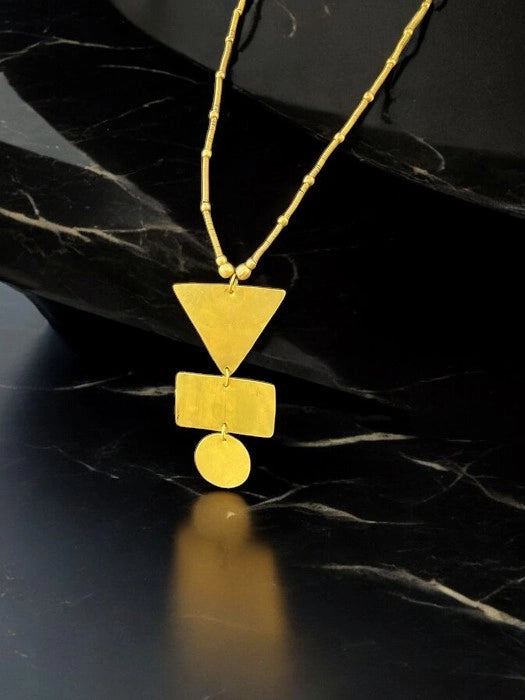 geometry-long-chain-brass-necklace