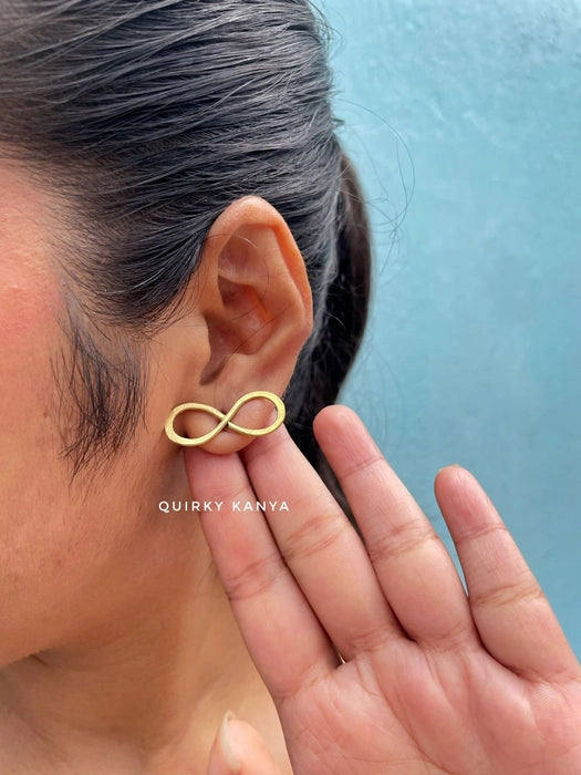 infinity-brass-stud-earrings