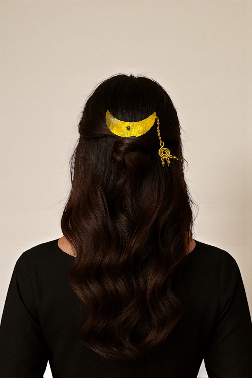 Half Moon Brass Hair Accessory