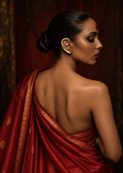 Kaan Premium Sculptural Brass Earcuff Earrings