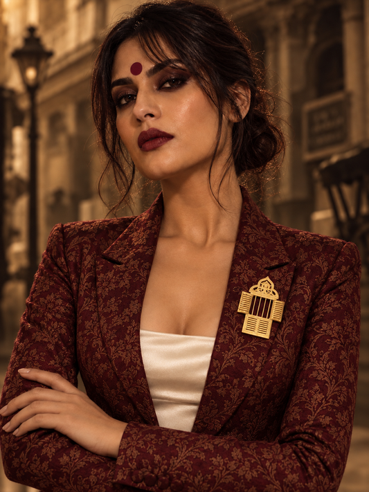 Moner Janala Premium Sculptural Brass Brooch