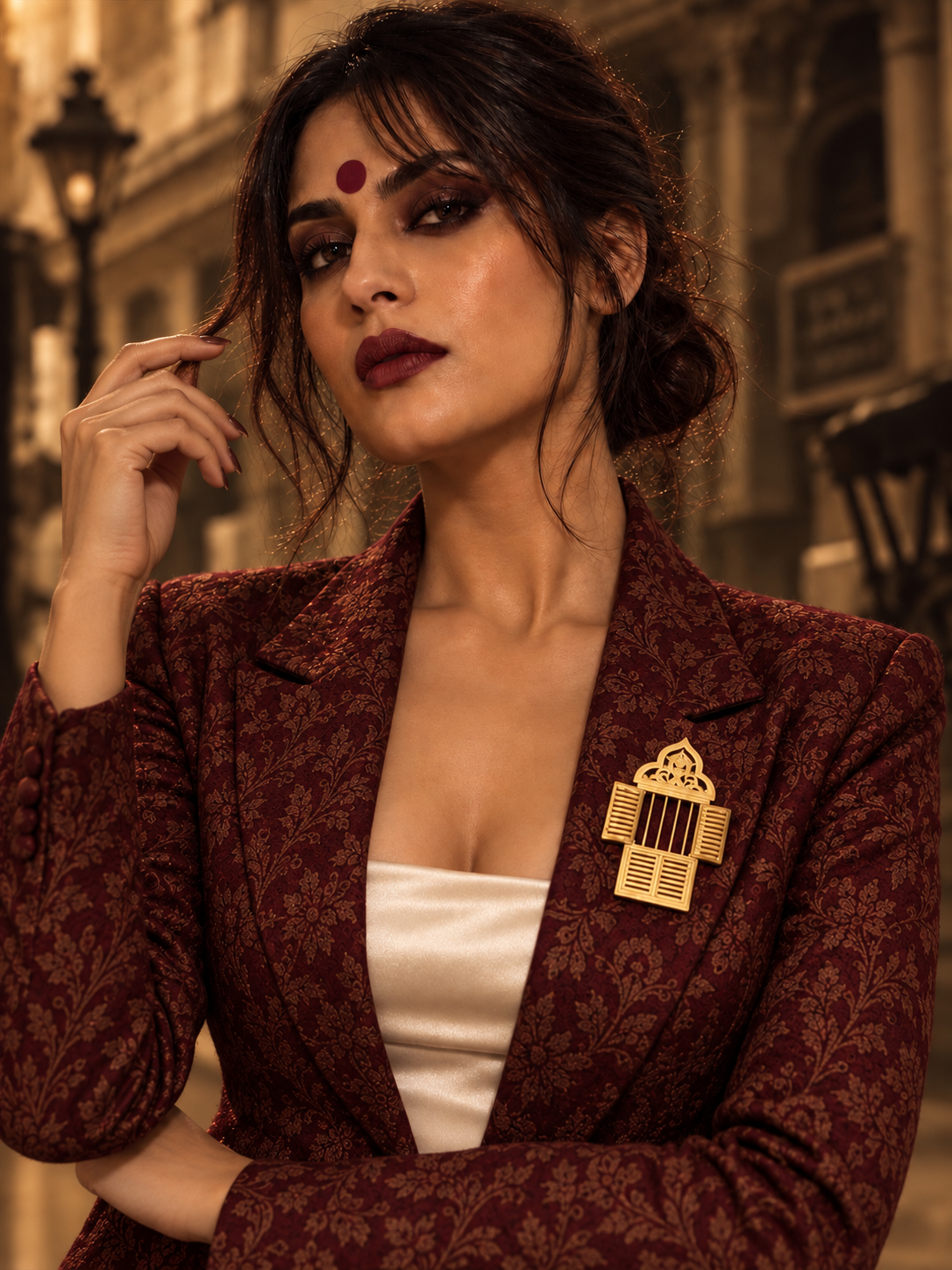 Moner Janala Premium Sculptural Brass Brooch