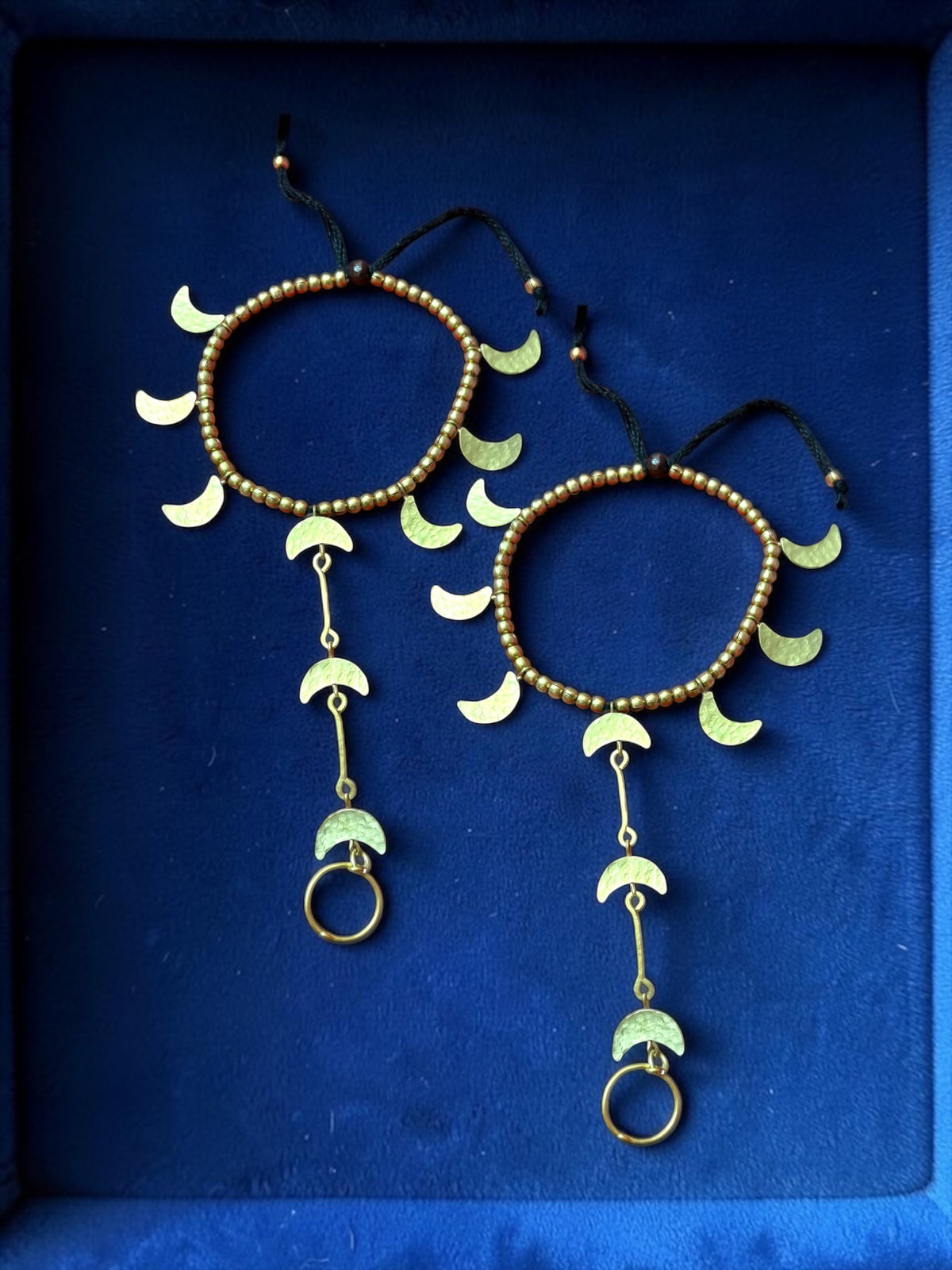 Minimalist Moon Chandni Brass Foot Harness Anklets (1 pair)