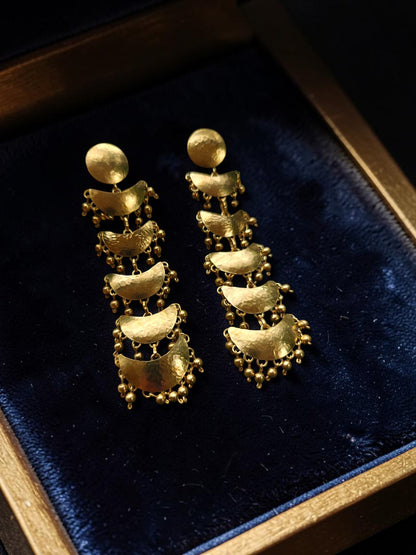 Chandramukhi Moon Brass Dangler Earrings