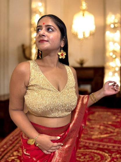 Khoobsoorat Partywear Blouse - Copper