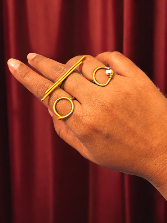 korean-minimalist-brass-ring-set