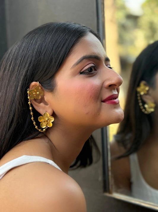 bangaliana-chained-brass-earcuff-earrings