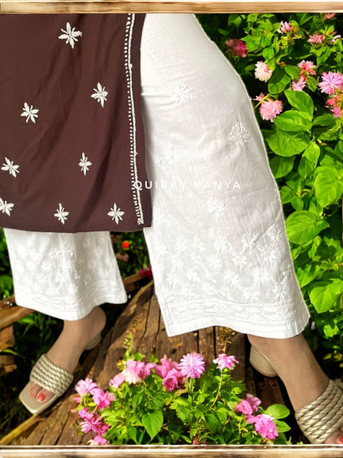 Myra Chikankari Rayon Palazzo Pants