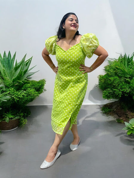 Janisha Jamdani Cotton Shift Dress