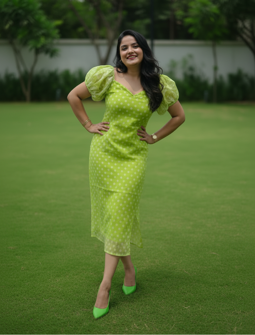 Janisha Jamdani Cotton Shift Dress