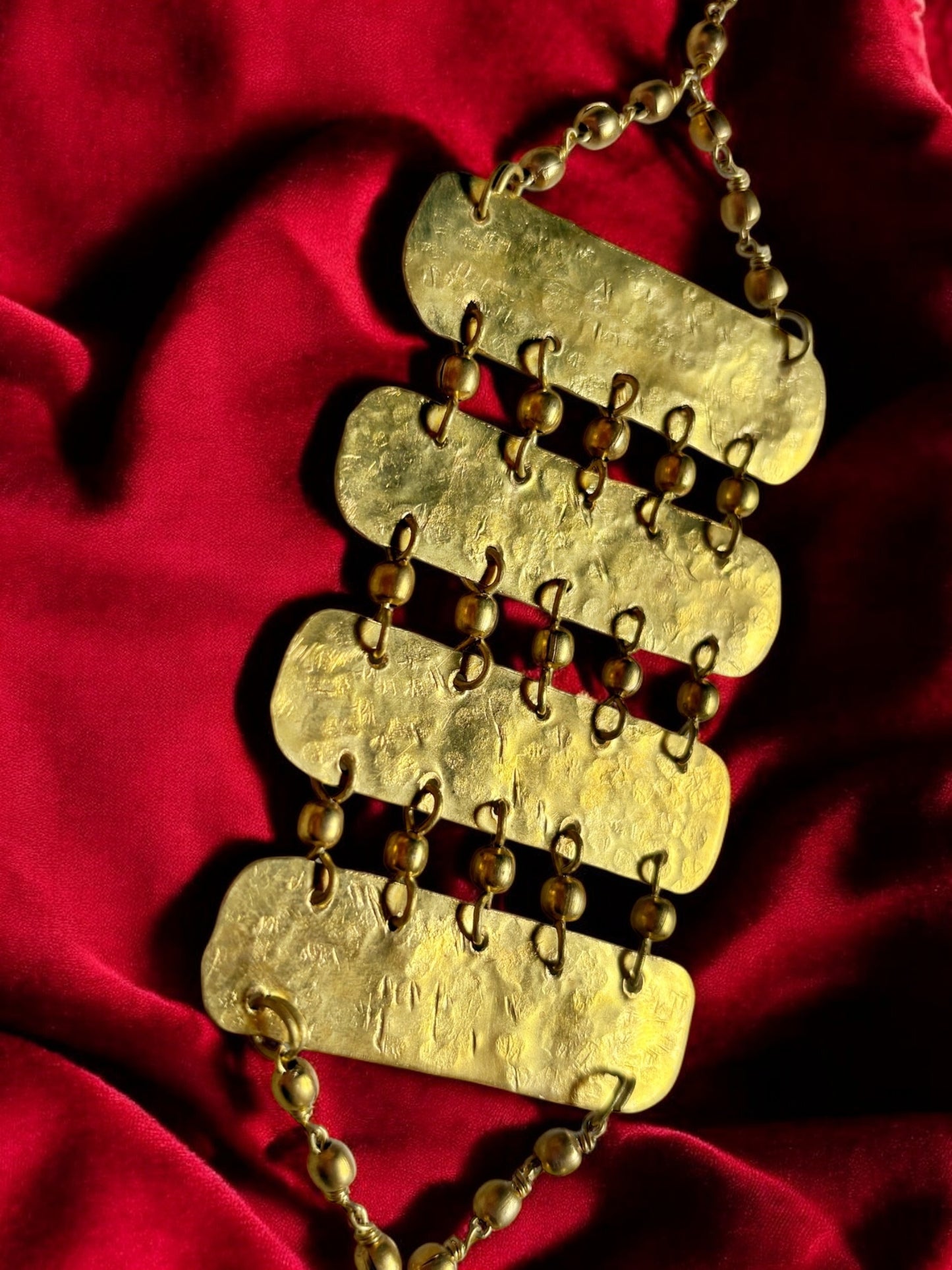 Chandni Brass Chained Bracelet
