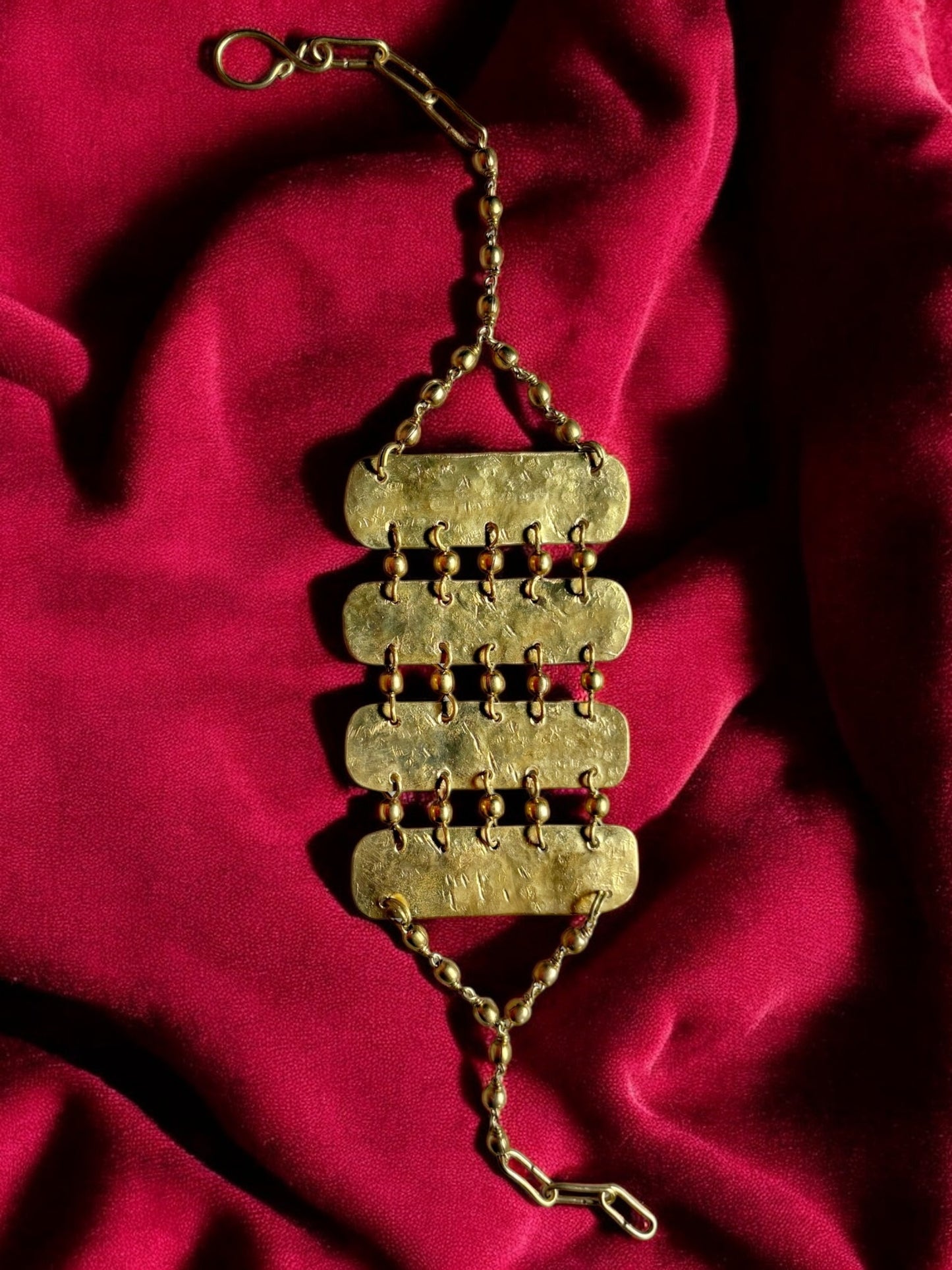 Chandni Brass Chained Bracelet