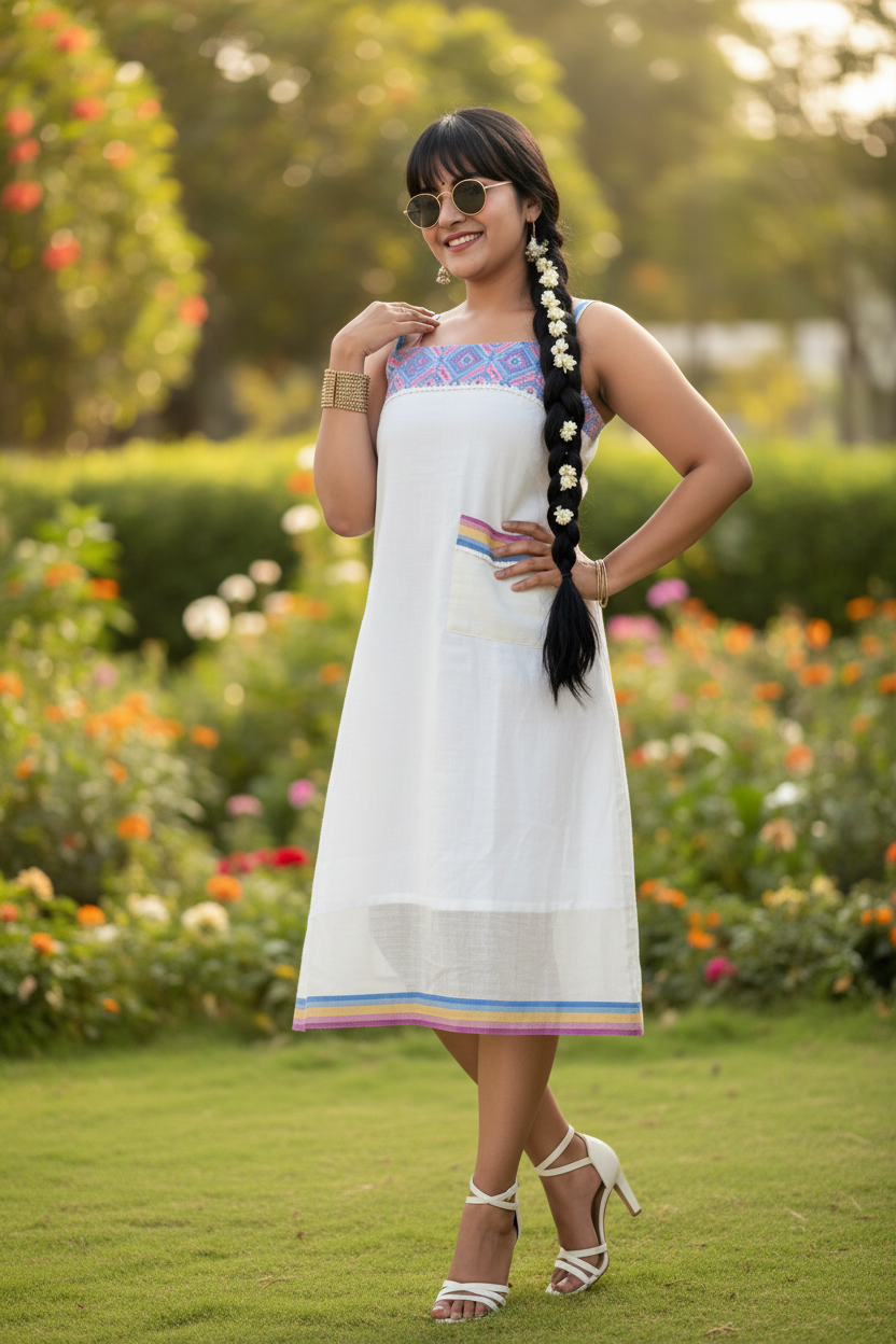 Pari Kerala Cotton A-line Dress