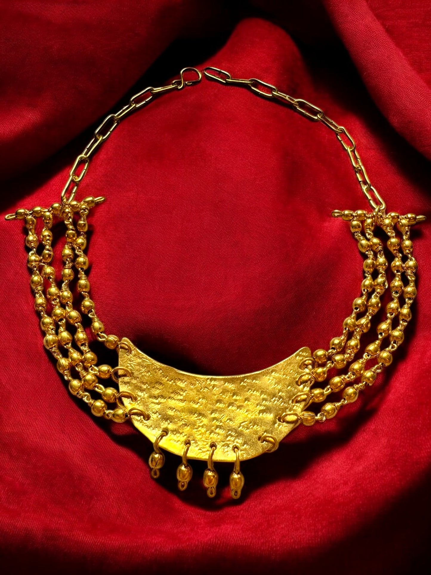 Prathama Chandni Moon Brass Choker Necklace
