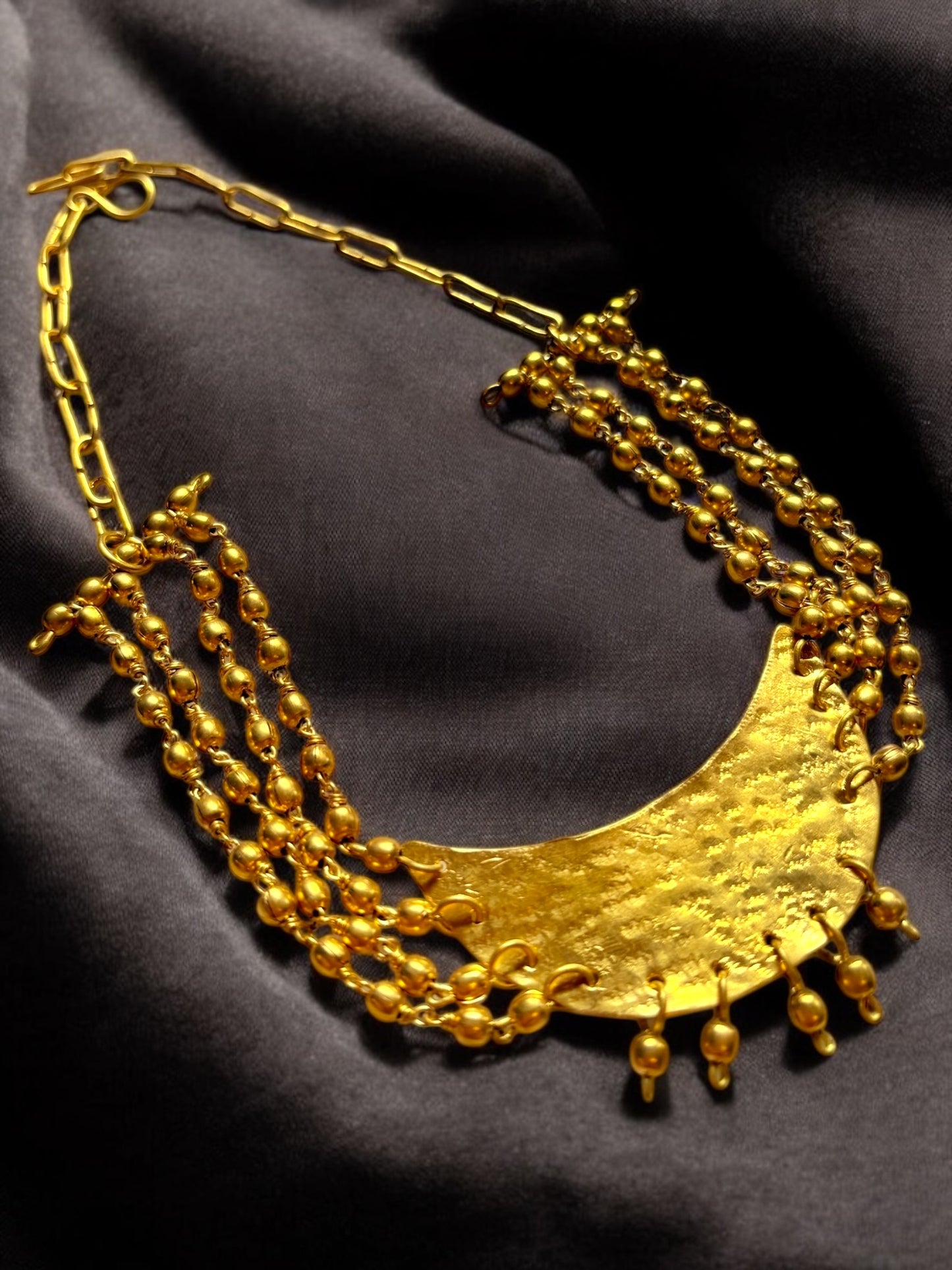 Prathama Chandni Moon Brass Choker Necklace