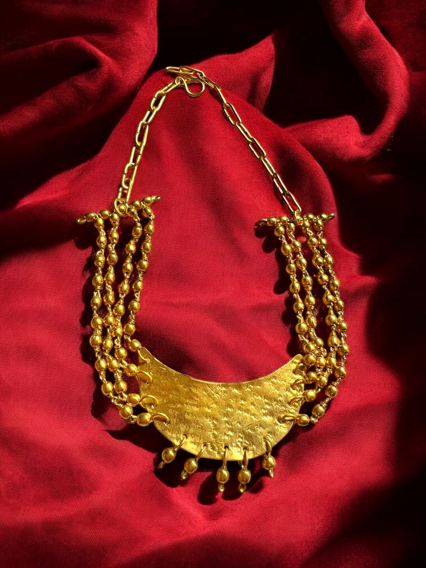 Prathama Chandni Moon Brass Choker Necklace