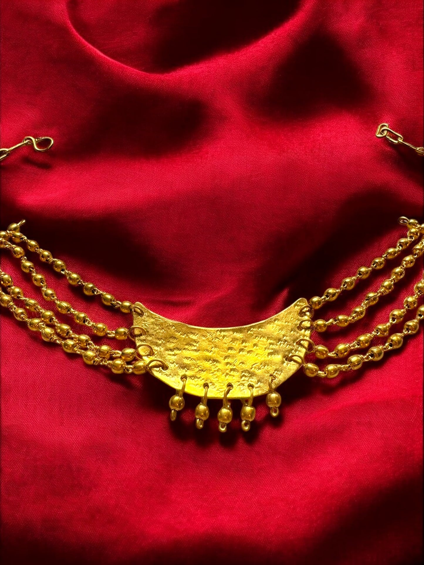 Prathama Chandni Moon Brass Choker Necklace