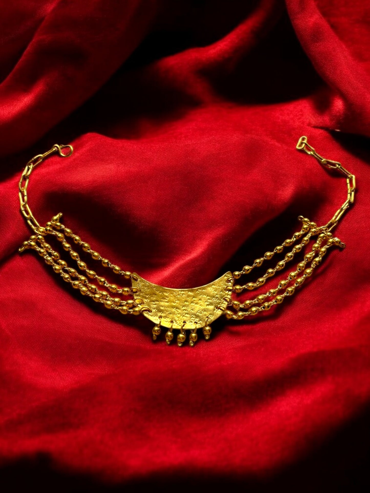 Prathama Chandni Moon Brass Choker Necklace