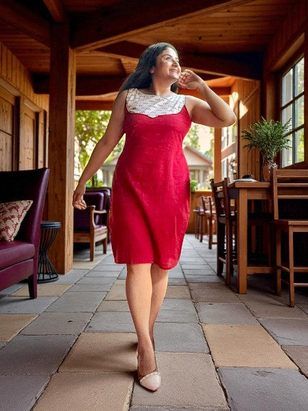 Dilshad Quirky Print Cotton Sheath Dress