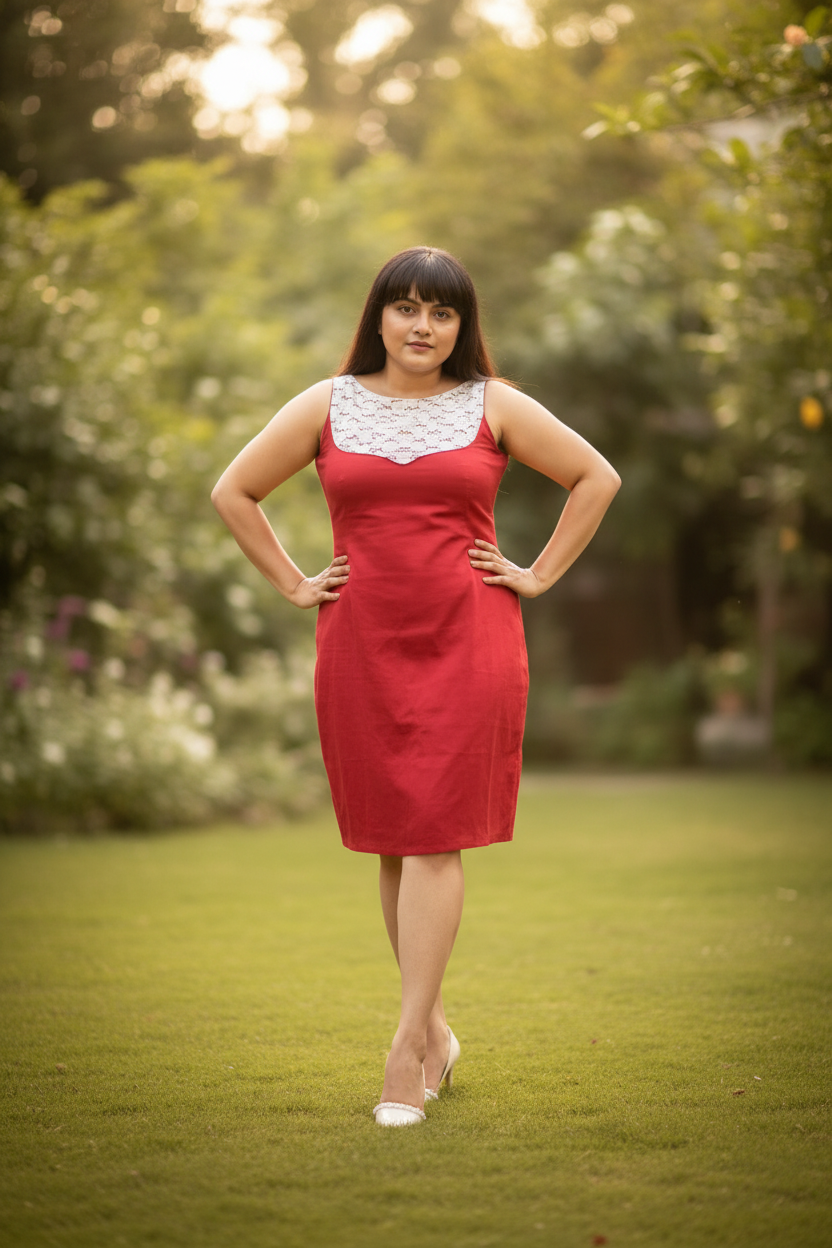 Dilshad Quirky Print Cotton Sheath Dress