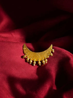 Prathama Chandni Moon Brass Statement Ring