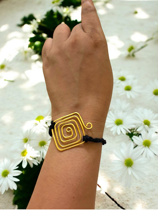 Spiral Kite Forever Brass Rakhi - Black