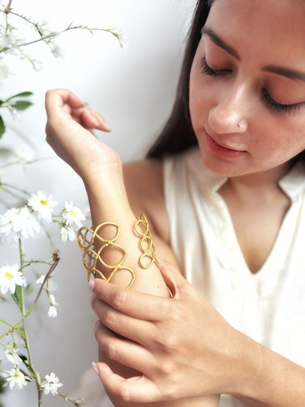 Queen Bee Brass Cuff Bracelet