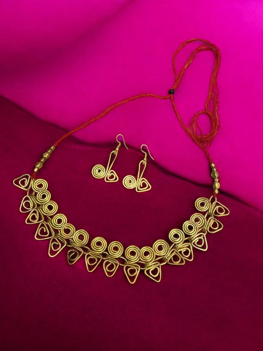 rangabati-brass-choker-necklace-set-red