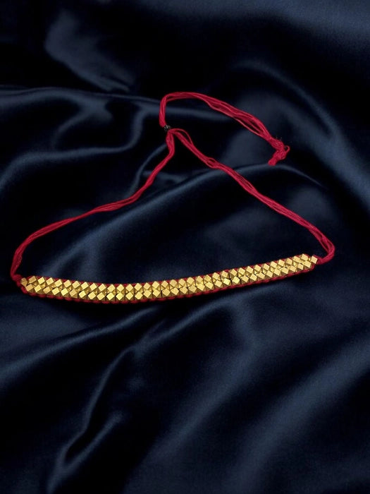 flat-beaded-brass-choker-necklace-set-red