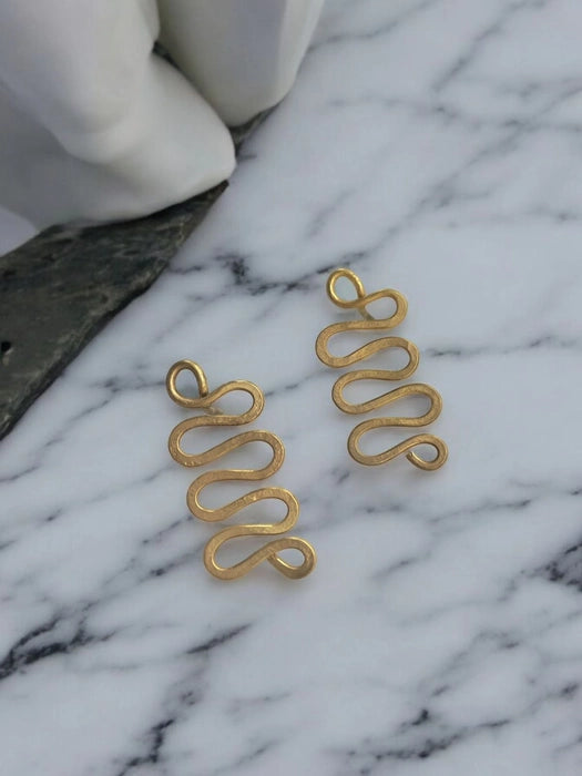 snake-brass-stud-earrings