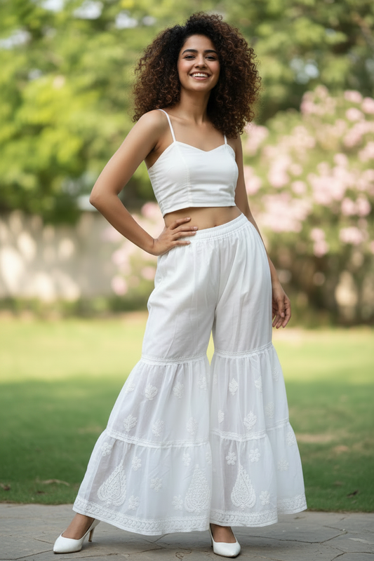 Shabnam Chikankari Georgette Sharara Pants