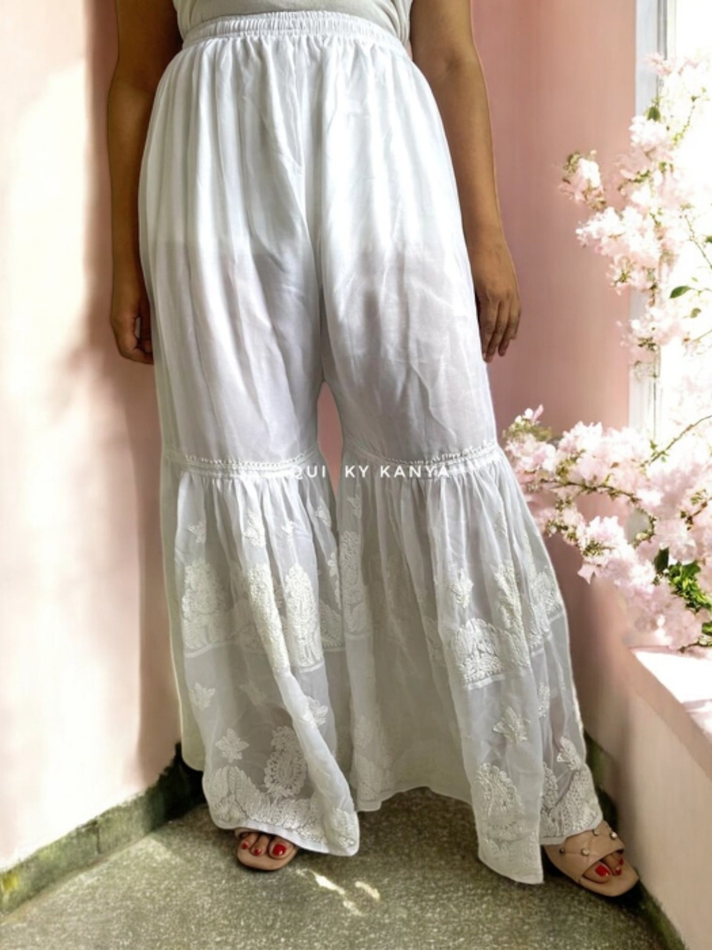 Shannon Chikankari Georgette Sharara Pants