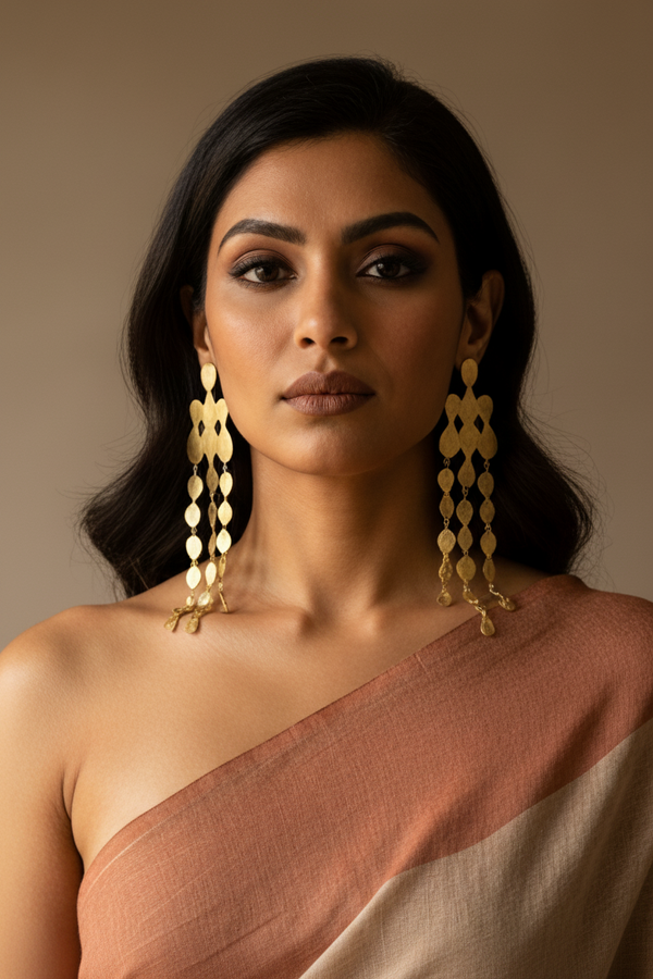 Queen Sheba Brass Dangler Earrings