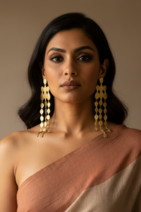Queen Sheba Brass Dangler Earrings