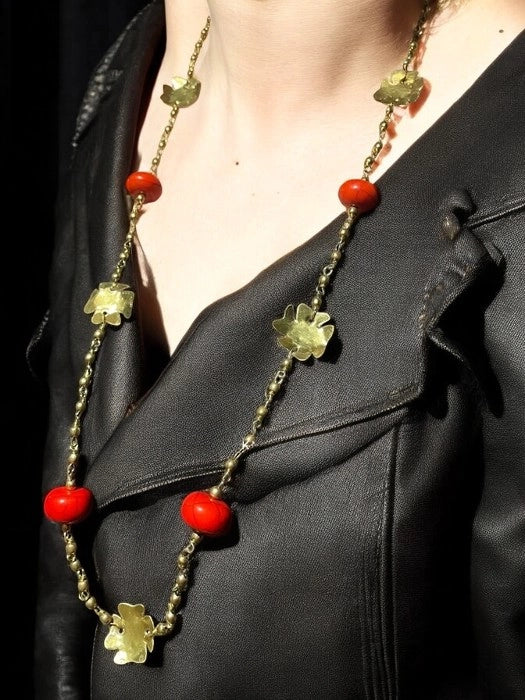 shiuli-red-beaded-long-designer-brass-chain-necklace