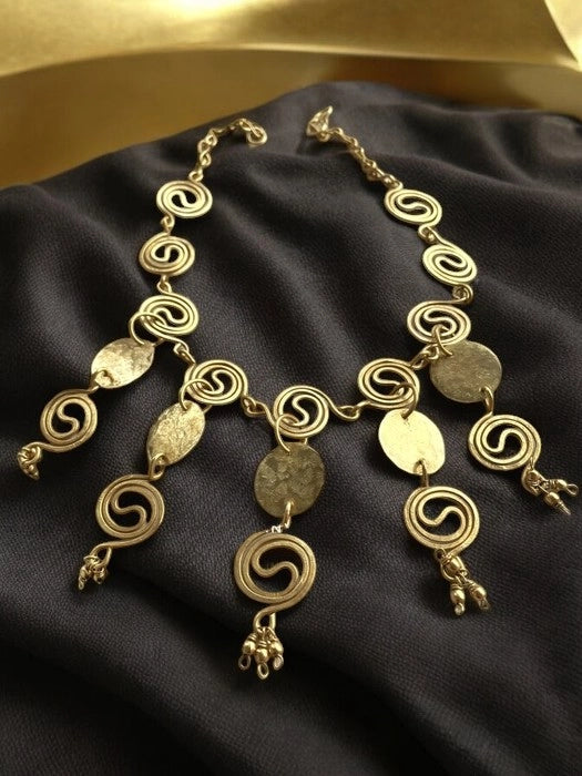 spiral-disc-jhumka-statement-brass-necklace