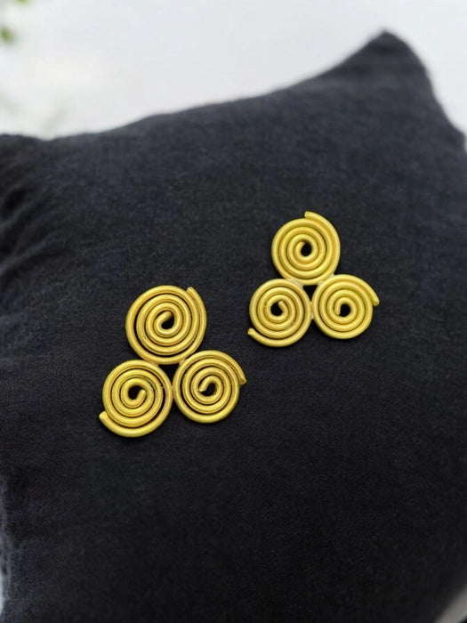 triple-spiral-brass-stud-earrings