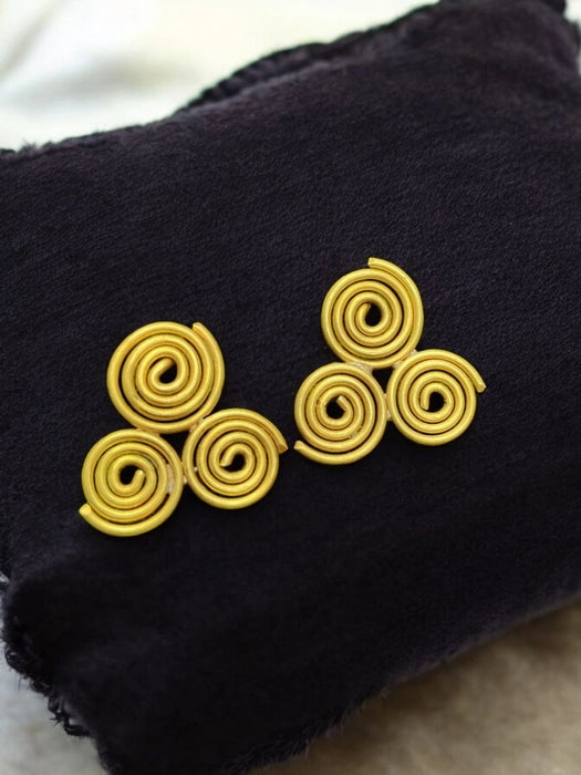 triple-spiral-brass-stud-earrings