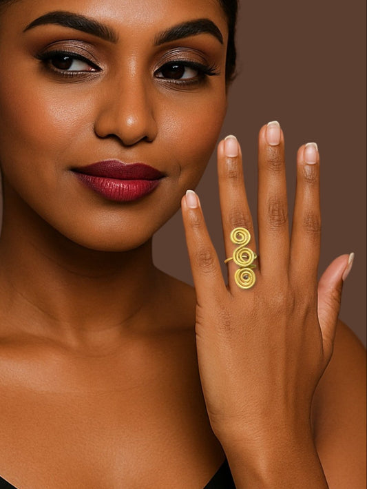 Triple Spiral Brass Ring