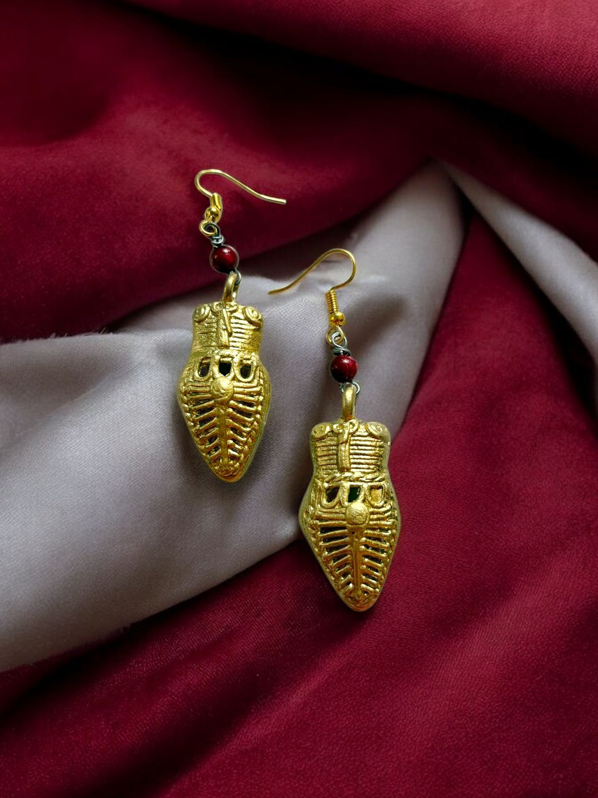 dokra-cone-brass-earrings