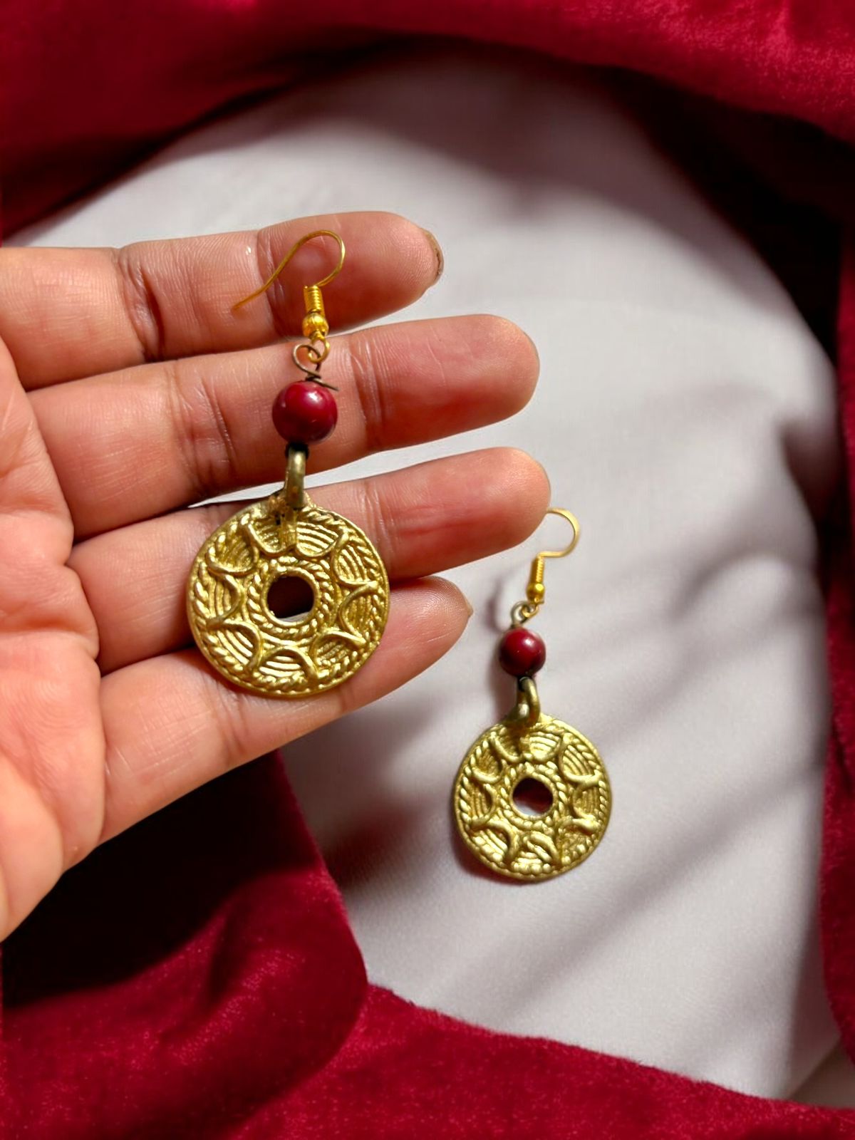 dokra-wheel-brass-earrings