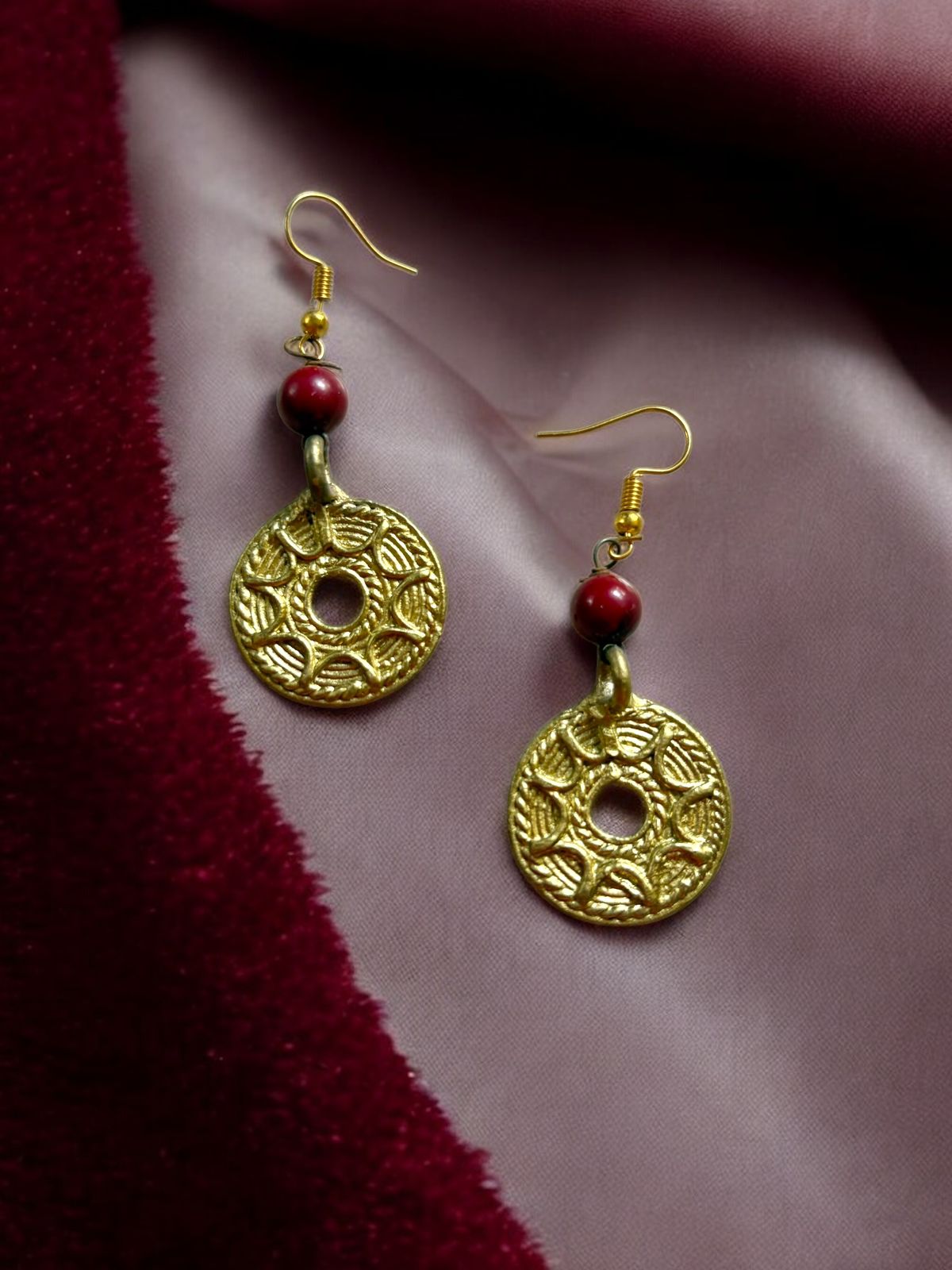 dokra-wheel-brass-earrings