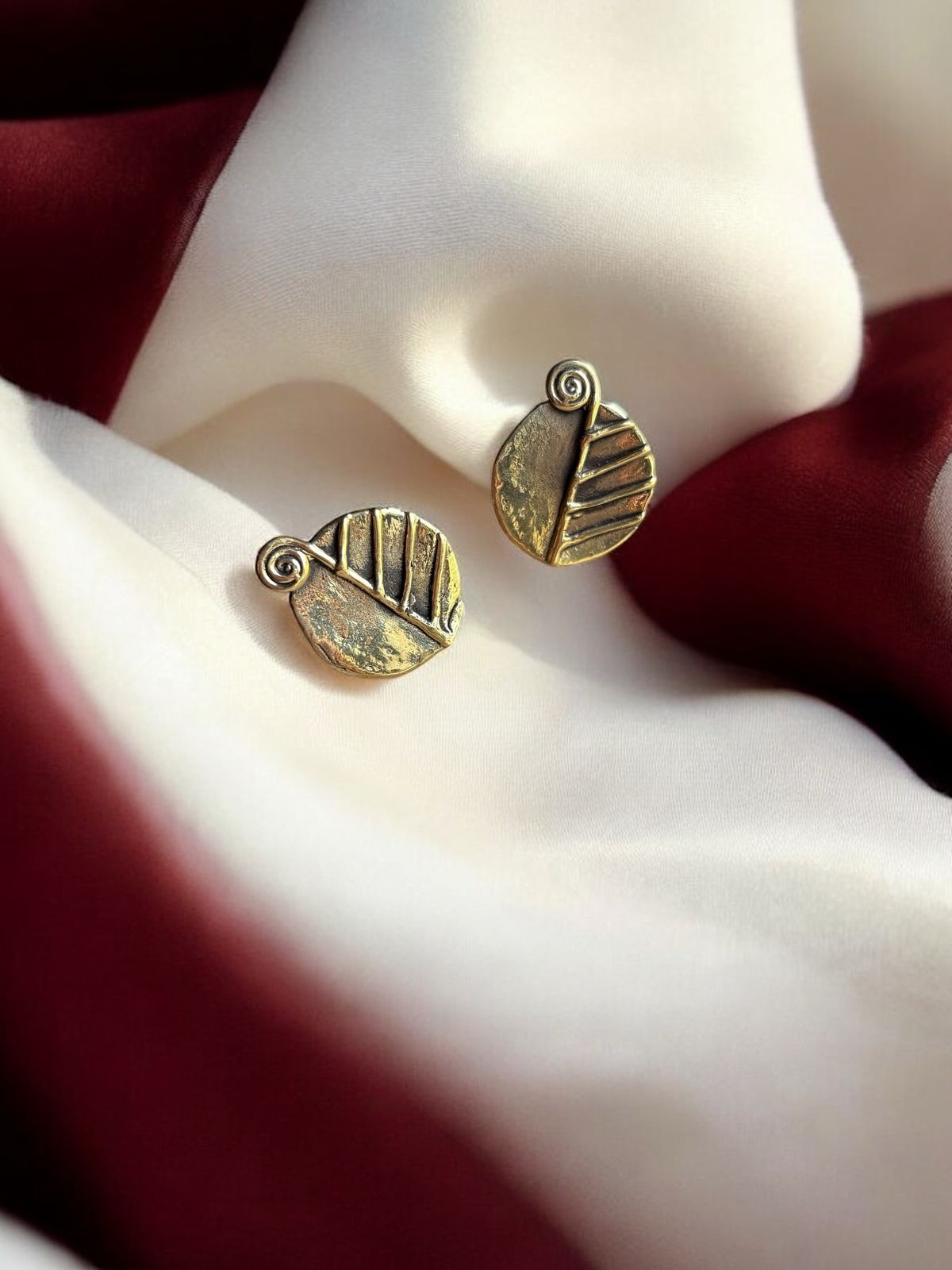 Indus Valley Tablets Brass Stud Earrings