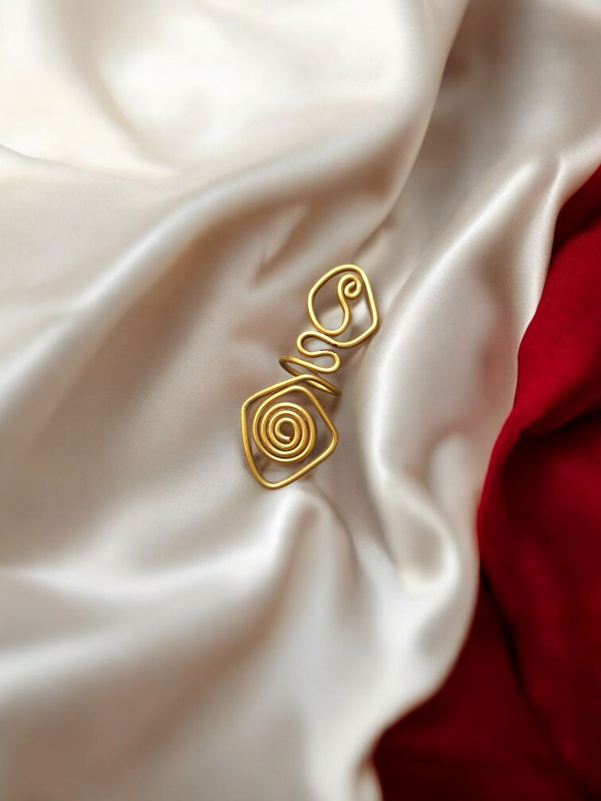 Spiral Snake Statement Brass Ring