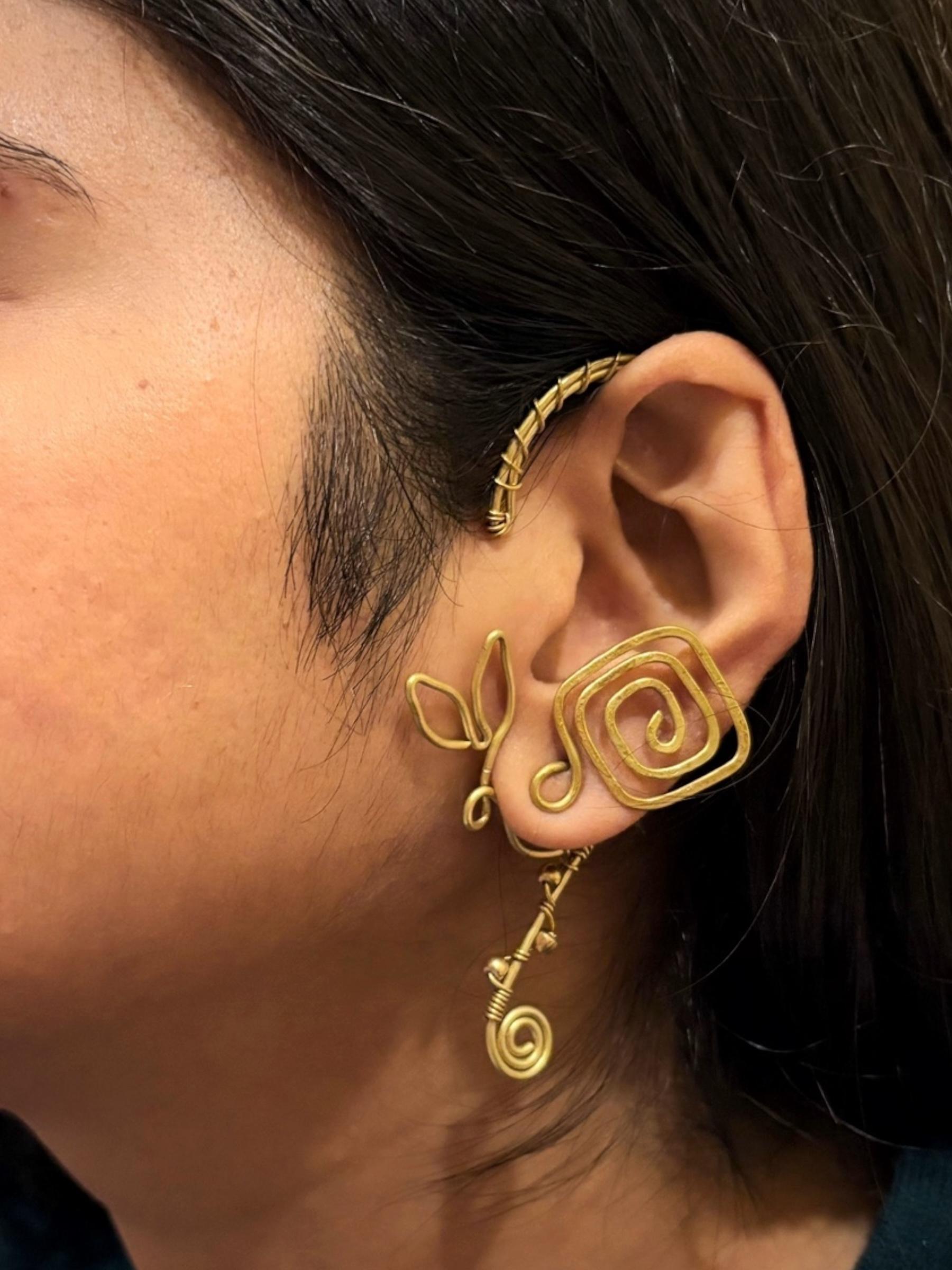 spiral-vine-brass-earcuffs