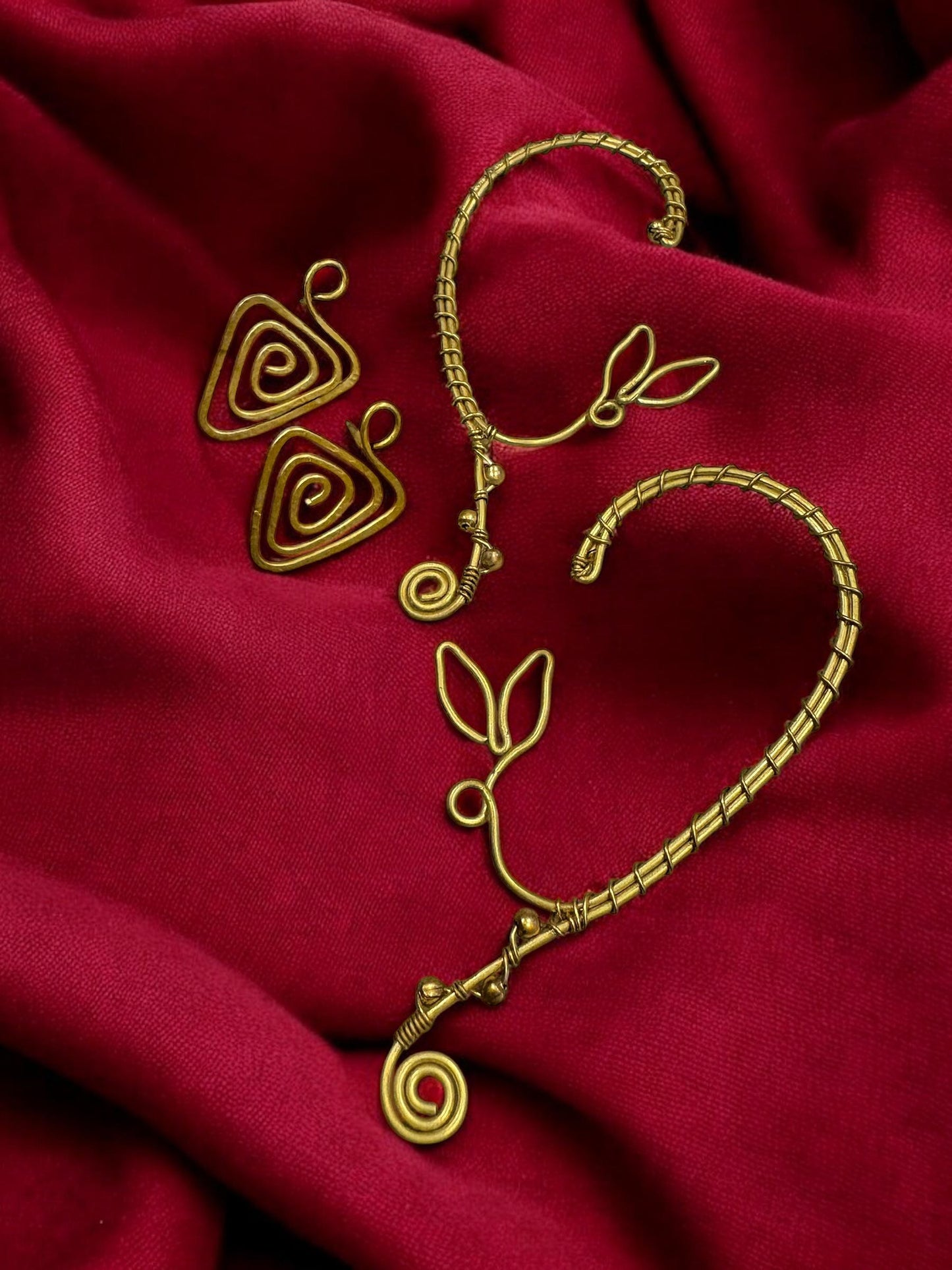 spiral-vine-brass-earcuffs