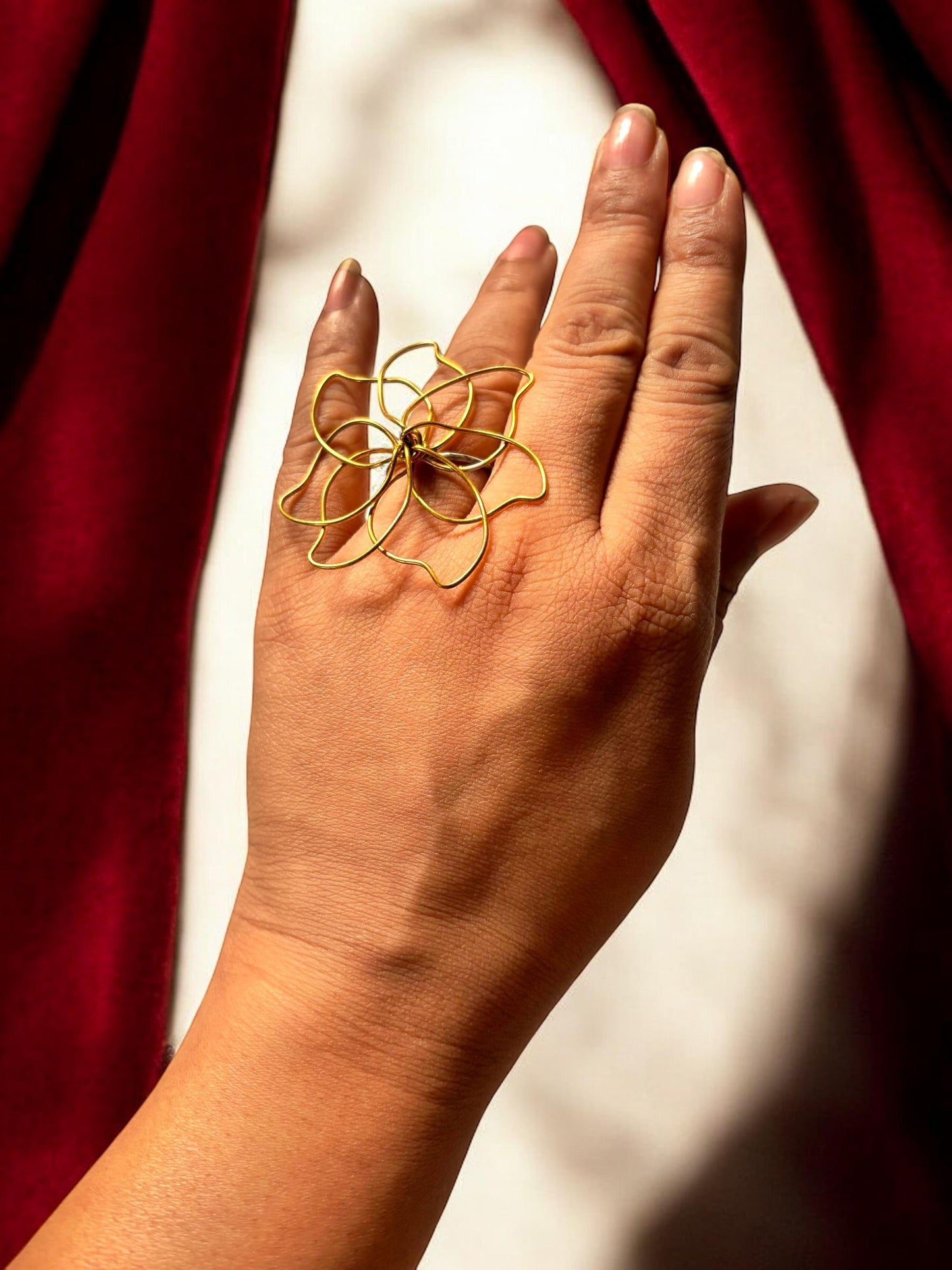 charki-flower-brass-ring