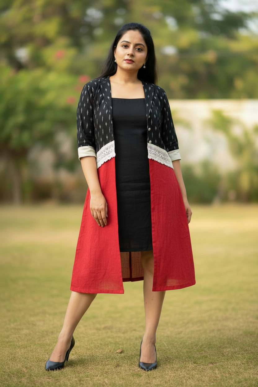 Summer Love Cotton Jacket - Maroon