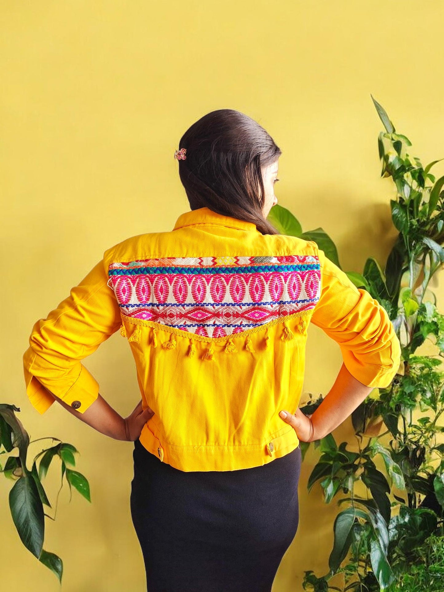 BohoJack Patchwork Jacket - Yellow